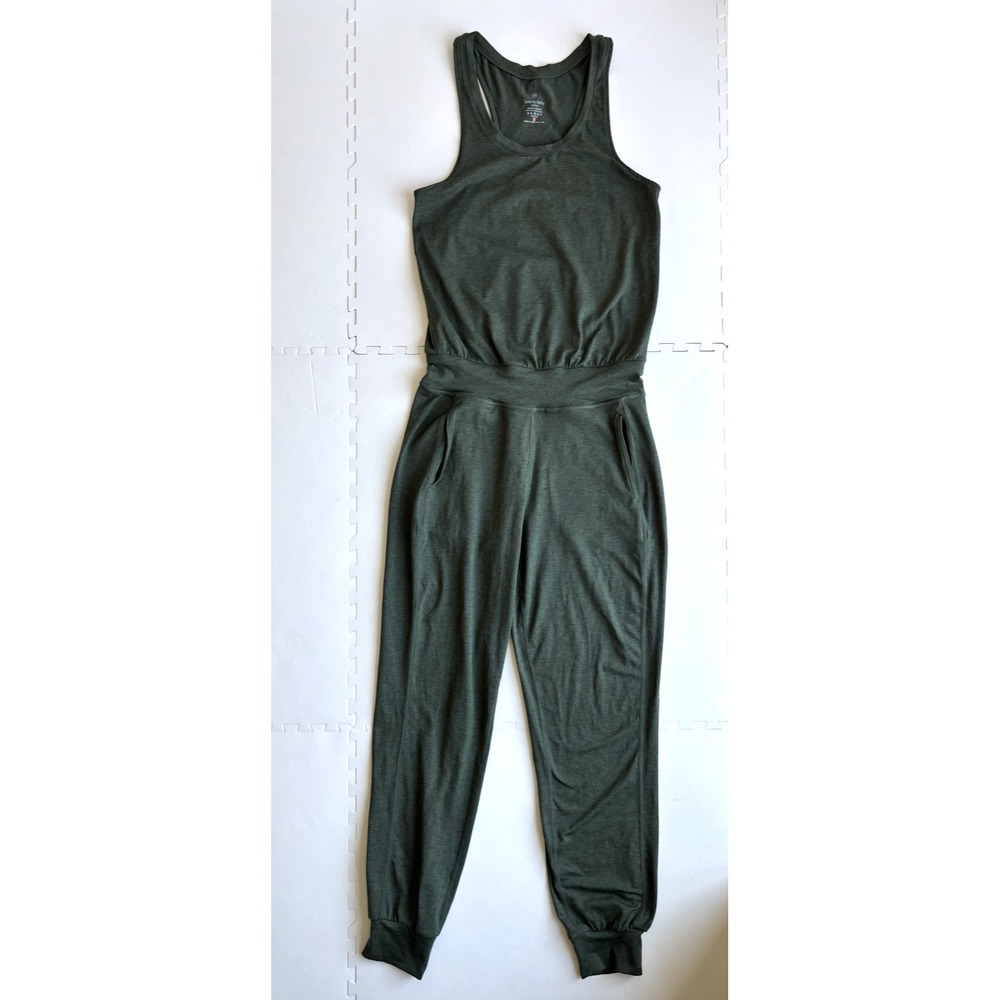 SWEATY BETTY Jumpsuit Gary Romper Racerback Jogger Yoga Athleisure - XS Green